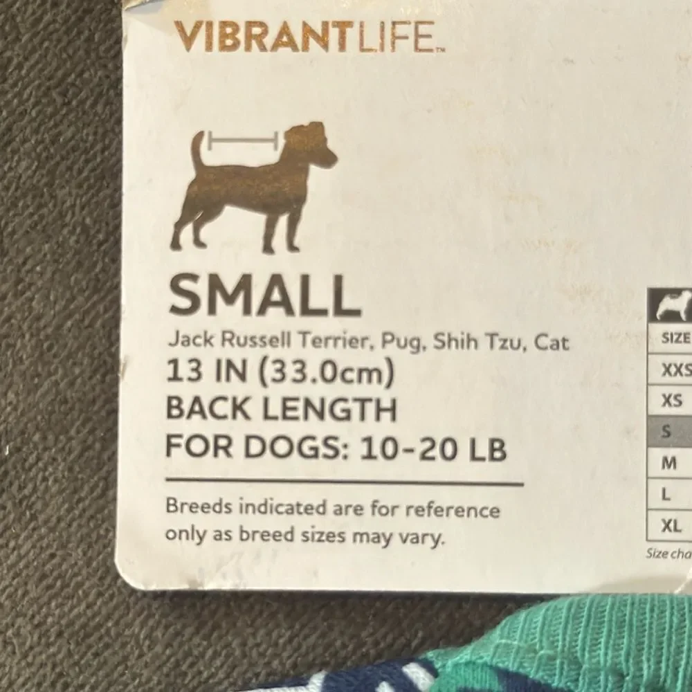 Vibrant Life Christmas Themed Pet Dog Cat Pajamas Size S NEW